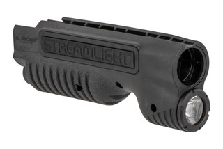 The Streamlight TL Racker Mossberg 500 forend features an integrated 850 Lumen weapon light